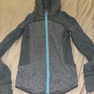 ivivva girls jacket, size 10 girls, grey and blue